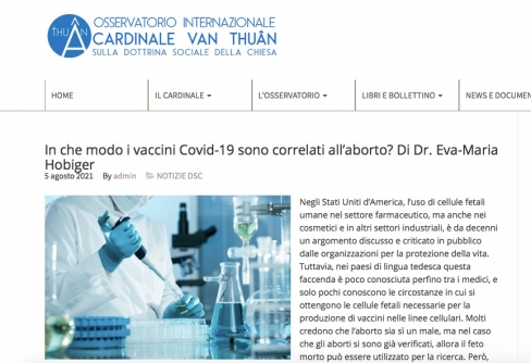 Kādā veidā Covid-19 vakcīnas ir saistītas ar abortu?